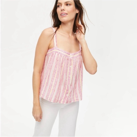 Michael Stars Tops - NWT Michael Stars Jess Striped Button Front Tank Top